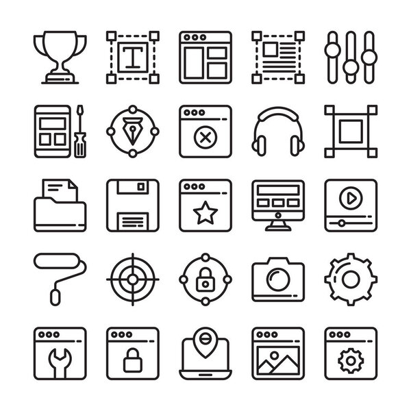 Векторные иконки веб-дизайна и разработки 6
