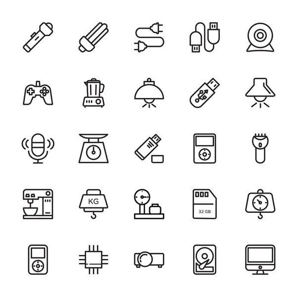 Iconos de vectores electrónicos 3 — Vector de stock