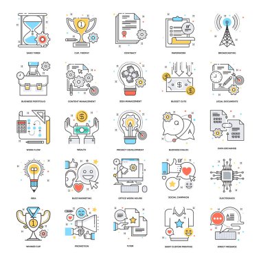 Düz renkli simgeler 3