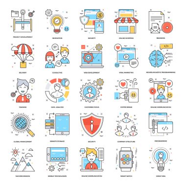 Düz renkli simgeler 12