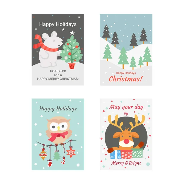 Cartões de Natal 5 — Vetor de Stock