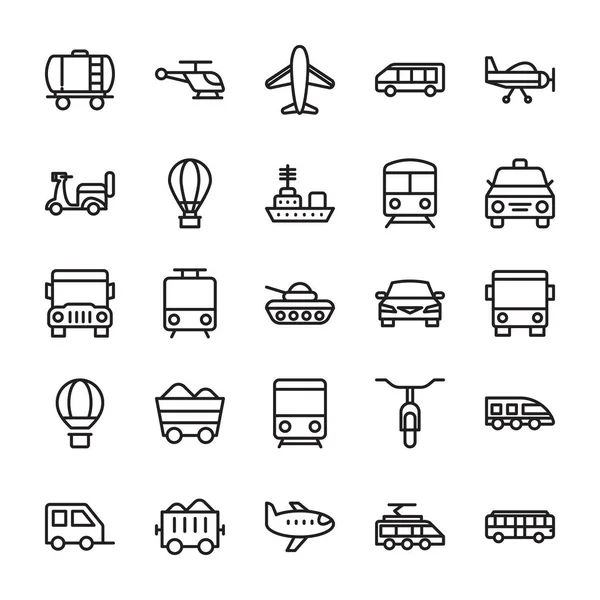 Iconos vectoriales de color de transporte 1 — Vector de stock