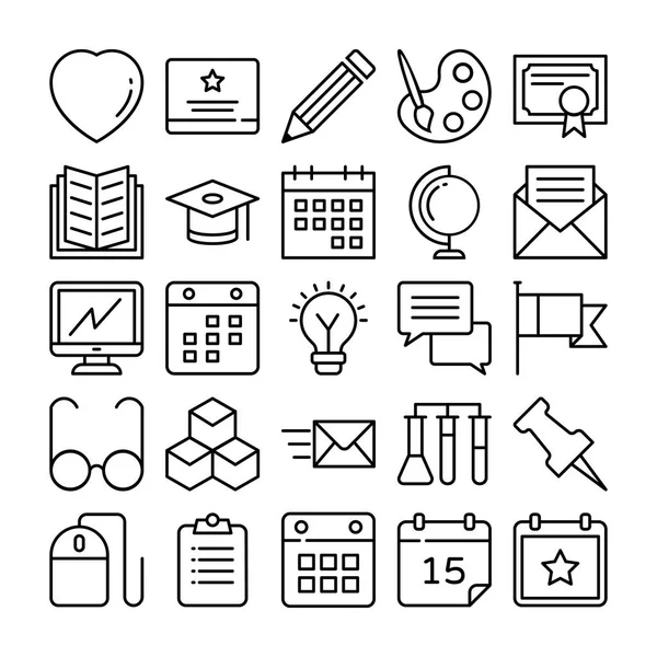 Educación Vector iconos 2 — Vector de stock