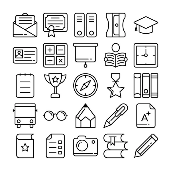 Iconos vectoriales de educación 6 — Vector de stock