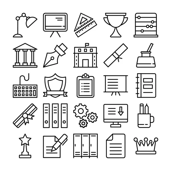 Iconos vectoriales de educación 3 — Vector de stock