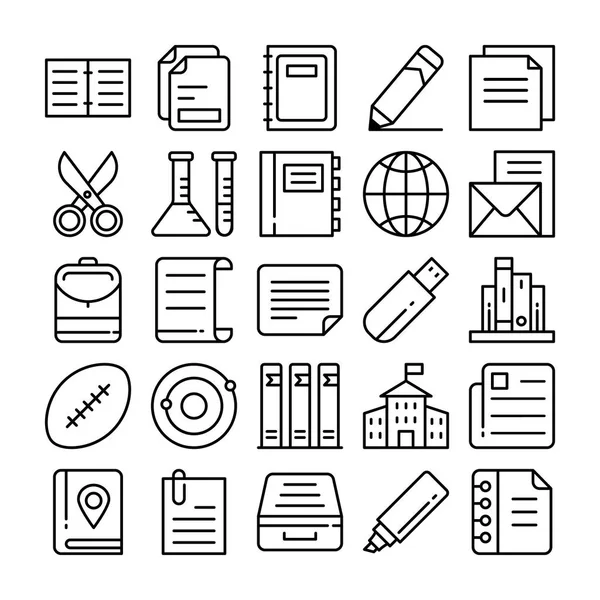 Iconos vectoriales de educación 7 — Vector de stock