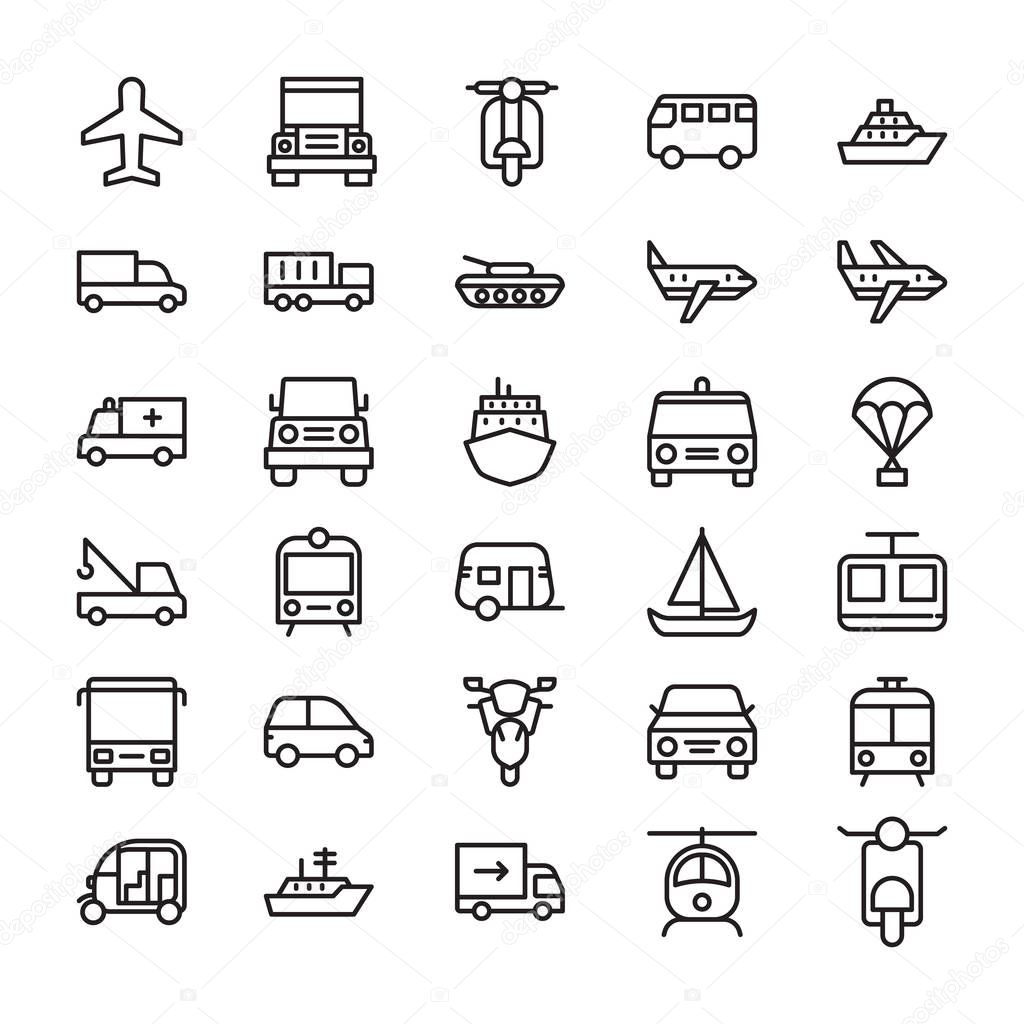 Transporte Iconos Vectoriales De Colores 3 2023