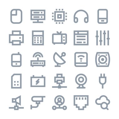 Ağ teknoloji vektör simgeleri 1