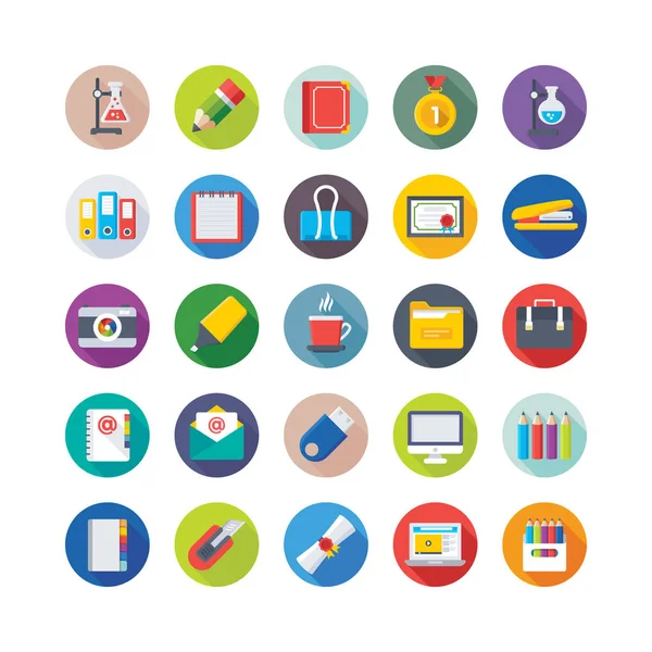 School and Education Vector Icons 4 — Stock Vector