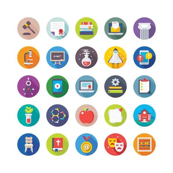 School en onderwijs Vector Icons 2 — Stockvector