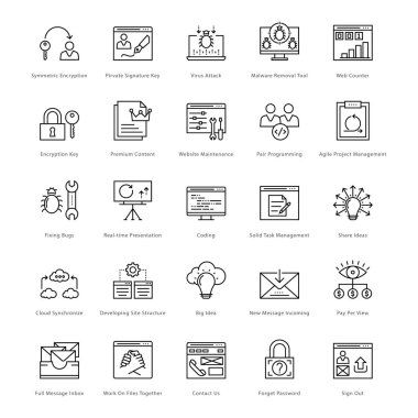 Web ve Seo çizgi vektör simgeler 37