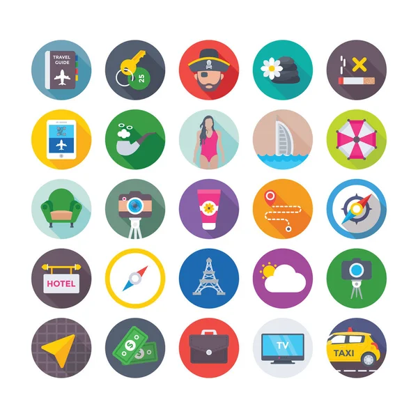 Zomer en reizen Vector Icons 11 — Stockvector