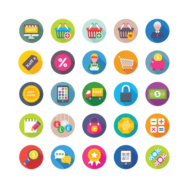 Shopping en Commerce Vector Icons 6 — Stockvector