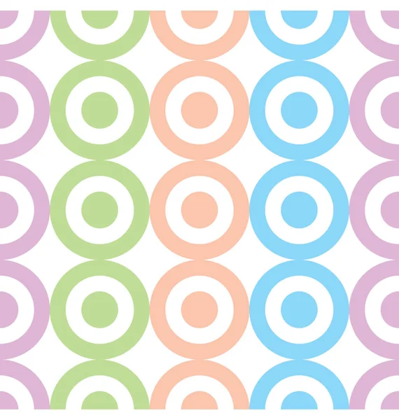 円とドット パステル カラーのシームレス パターン — ストックベクタ