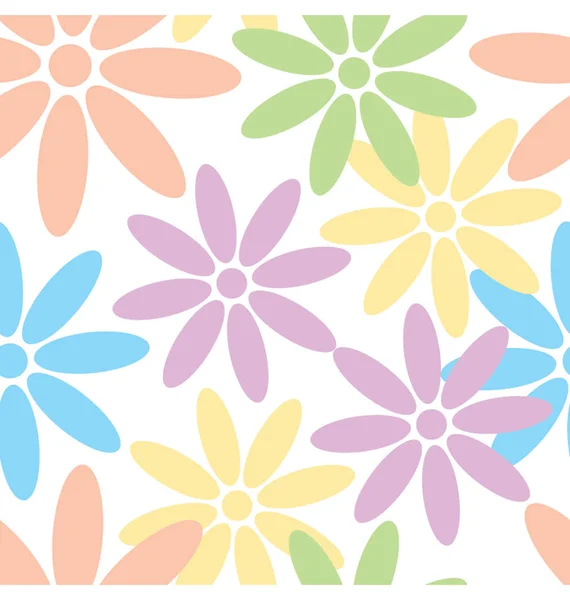 Fleur et Marguerite Texture sans couture — Image vectorielle