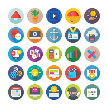 SEO ve dijital pazarlama vektör simgeler 6