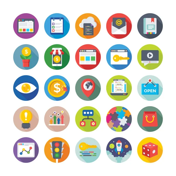 Iconos de Vector de Marketing Digital y Seo 8 — Vector de stock