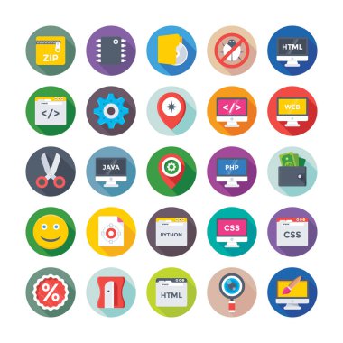 Web Tasarım ve geliştirme vektör simgeler 7