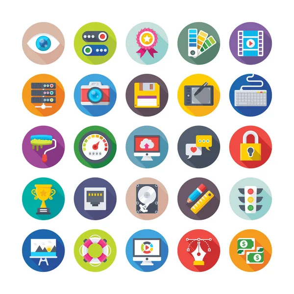 Web Design and Development Vector Icons 1 — Stock Vector