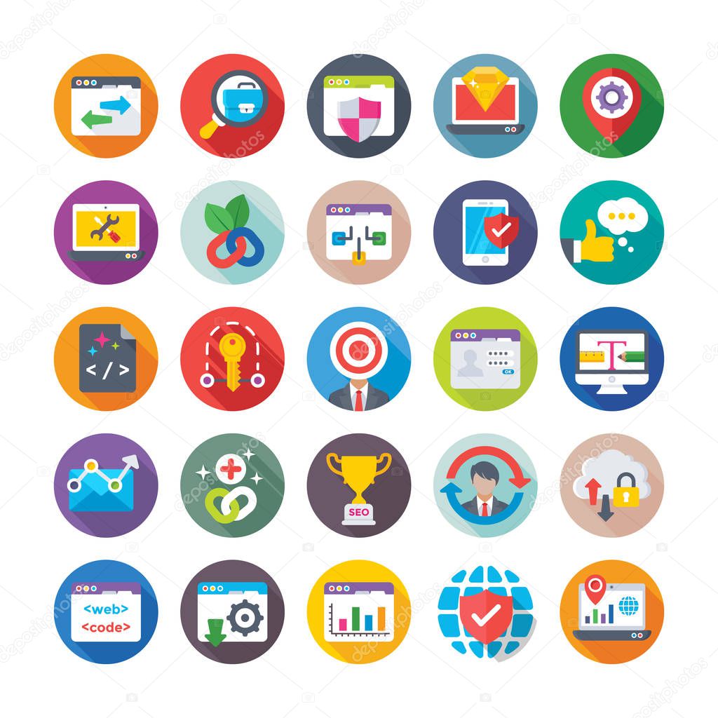 Seo and Digital Marketing Vector Icons 13