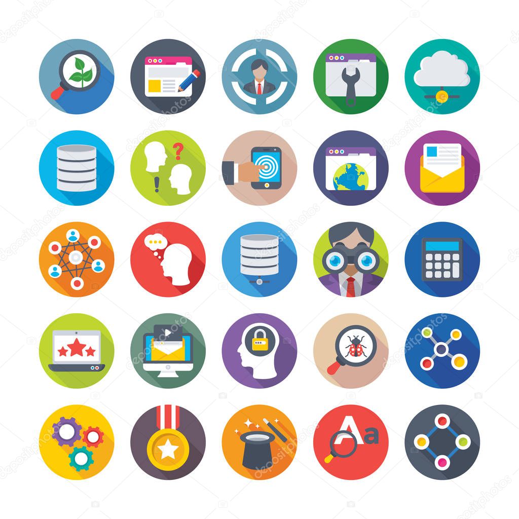 Seo and Digital Marketing Vector Icons 14