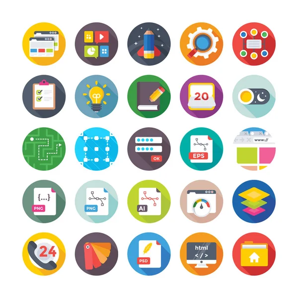 Web Tasarım ve geliştirme vektör simgeler 1