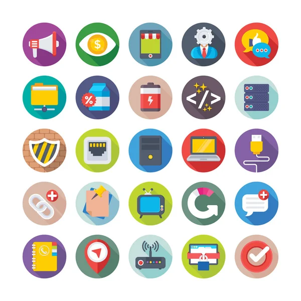 Webdesign en ontwikkeling Vector iconen 1 — Stockvector