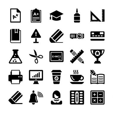 Okul ve eğitim vektör simgeler 1