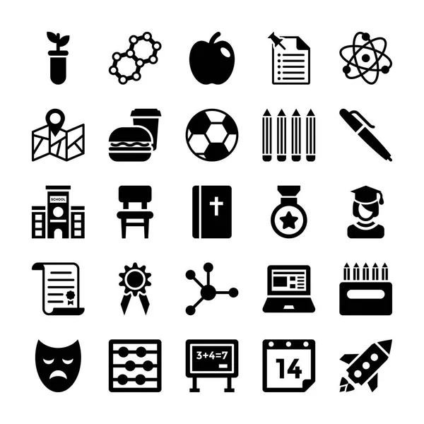 School en onderwijs Vector Icons 5 — Stockvector