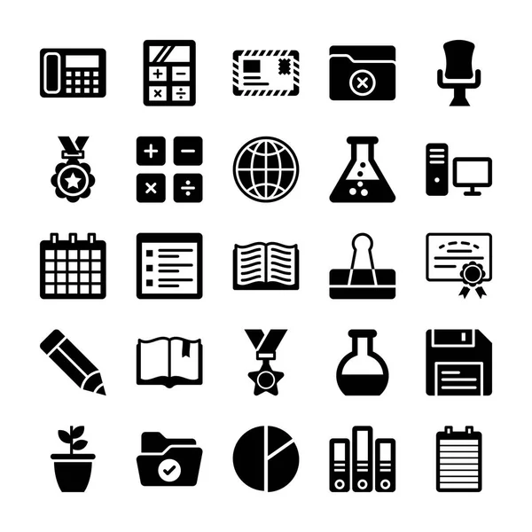 Iconos vectoriales escolares y educativos 8 — Vector de stock