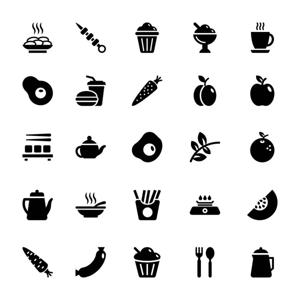 Iconos de vectores alimentarios 1 — Vector de stock