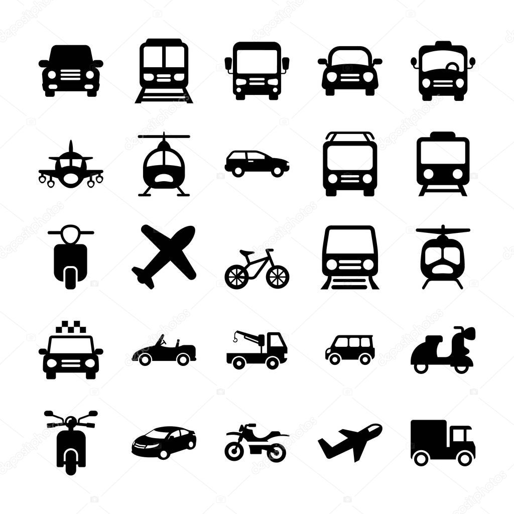 Automobile Glyph Vector Icons 1