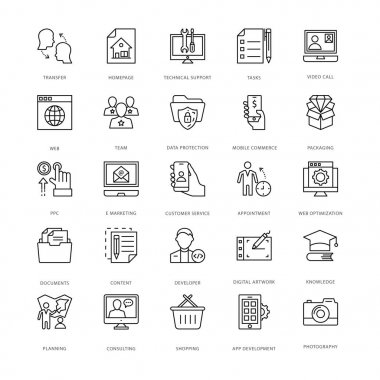 Web Tasarım ve geliştirme vektör simgeler 9