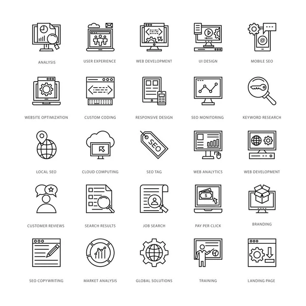 Icônes vectorielles de conception et de développement Web 6 — Image vectorielle