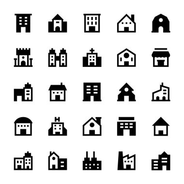 Binalar vektör simgeler 1