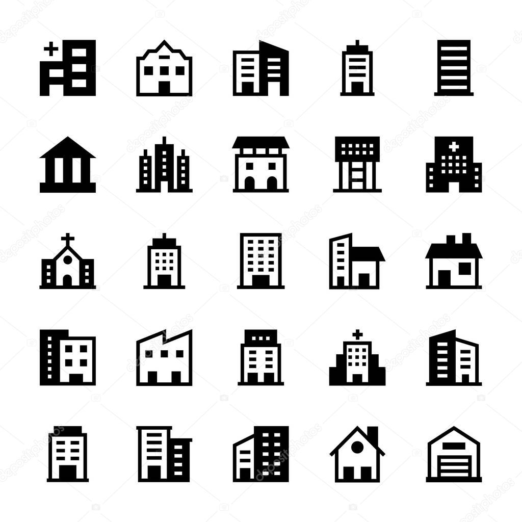 Buildings Vector Icons 2