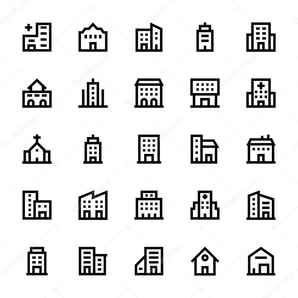 Buildings Vector Icons 2