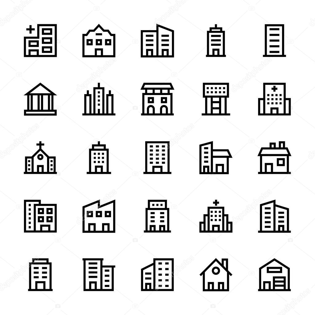 Buildings Vector Icons 2