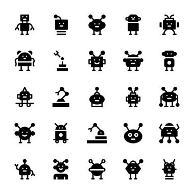 Robotik katı simgeler 