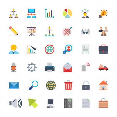 Proje Yönetimi simgeler renkte