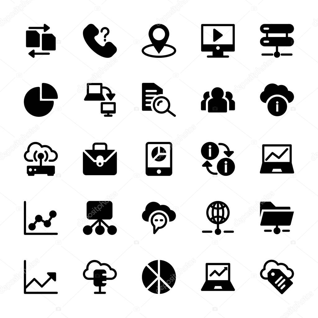 Cloud Computing Solid Icons 2