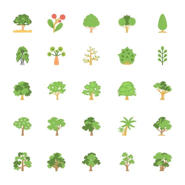 Nature and Ecology Flat Colored Icons 6 — Stock Vector