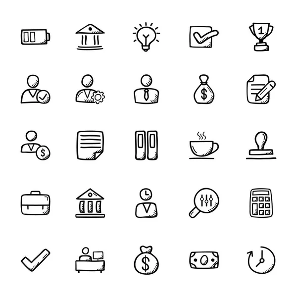 Business Doodle Icons 2 — Stock Vector