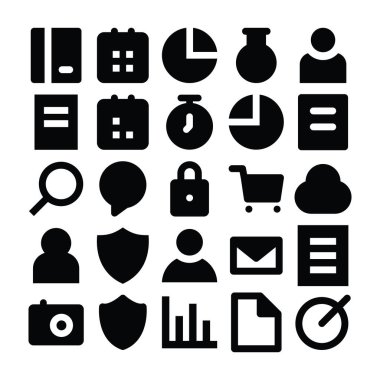 SEO ve pazarlama katı simgeler 1