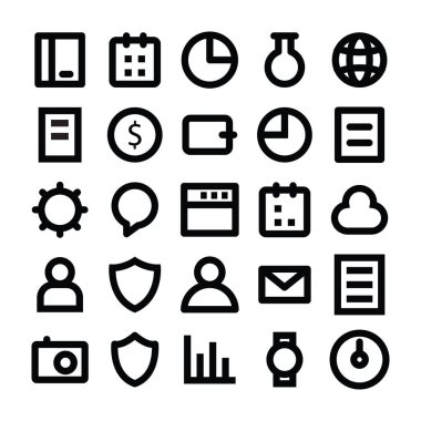 SEO ve pazarlama vektör hat simgeler 1