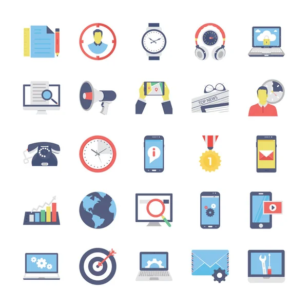 SEO and Marketing Colored Icons 2 — Stock Vector