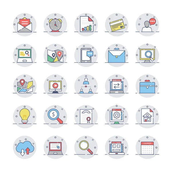 Renkli simgeler 3 SEO ve pazarlama