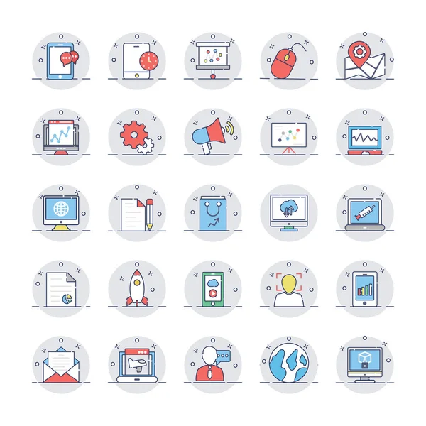 SEO ve renkli simgeler 4 pazarlama