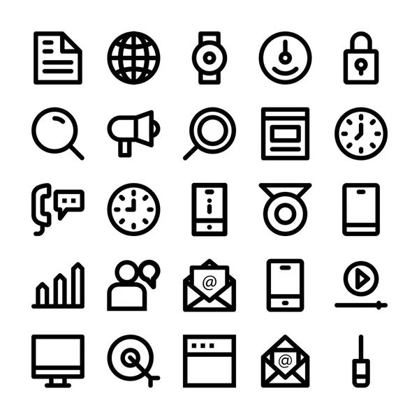 SEO en Marketing Vector lijn Icons 2 — Stockvector