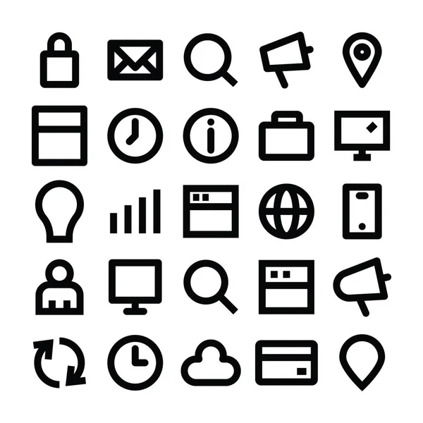 SEO and Marketing Vector Line Icons 2 — Stock Vector